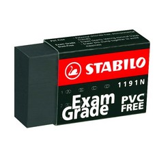 STABILO 思筆樂 天鵝 1191N Exam Grade 環保橡皮擦 小 - 考試專用, 黑, 2盒