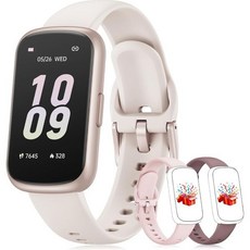 Fitness Tracker with 247 Heart Rate Monitor Sleep - 3 ATM Waterproof Watch Calorie Step Counter Sm, Mystic Rose/Starlight