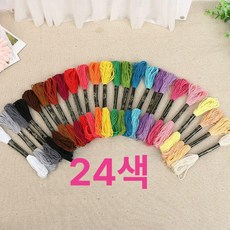 수용지 간지 전사지, 1박스, 24색 바늘포함 도구 미포함