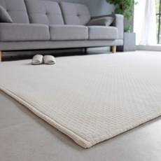 플레잇코튼 먼지없는 순면 러그 사계절 물세탁 거실 카페트 위생적인 매트 그레이 200x150cm