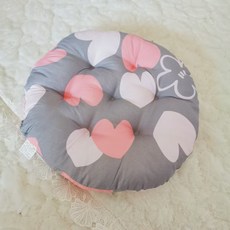 해피유통 다용도 양면 원형 방석 귀여운 캐릭터 디자인 푹신한 면 쿠션, 30*30, 24