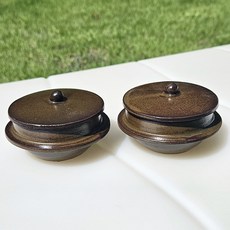 예조 도자기 소금통 소금단지 옹기도자기 이천도자기 옹기항아리 장독 미니항아리 테라리움키트 미니도자기 현관소금단지 도자기양념통 소금단지항아리 미니옹기 정원꾸미기 한국전통선물, 1세트