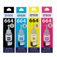 EPSON T664系列 墨瓶 適用L550/L310/L380/L385/L605/L1455, 4色, 1套