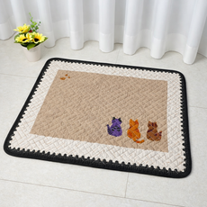 온더맷 면 발매트 세트, 1개, 캣프레임