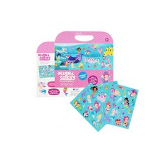 澳洲 Tiger Tribe 可攜式情境磁性貼-歡樂美人魚 兒童創意玩具 安全無毒材質 激發想像力 培養藝術天賦, 藍色