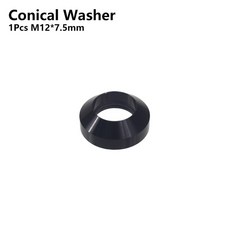 [호환제품] 자전거 스루 액슬 와셔 M15x0.5mm/1mm/2mm M12x7.5mm 스페이서 허브 튜브 샤프트 꼬치 플랫 원, 01 1Pcs M12x7.5mm Cone