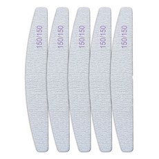 5개입 지브라 양면 네일파일 반달형 150/150 그릿, 1개, 5개입 지브라 반달 150/150