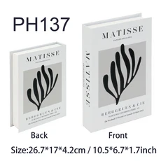 장식을위한 가짜 책 간단한 가짜 책 장식 커피 테이블 추가 거실 장식 파리 뉴욕 런던, 01 Not Open, 13 PH137