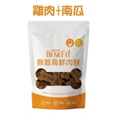 斑尼菲 BENEFIT 無穀高鮮肉餅, 1個, 雞肉+南瓜150g*1包,大骨頭(4cm)