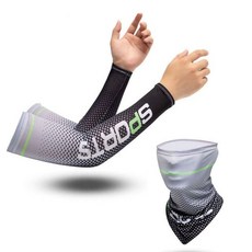 스포츠 쿨 토시 쿨링 자외선 통기성 여름 쿨 토시 야외 활동 스카프 멀티 워머, 쿨링 멀티스카프세트 오렌지