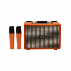 AIWA 愛華 K歌音箱 AI-KBQ20 雙麥克風 露營必備 戶外活動, 橘色