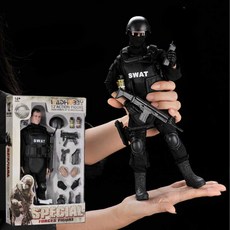 군인피규어 군인장난감 대형 밀리터리 모형 12인치, 스탠드 없음 NB6 SWAT 특수경찰병, 1개