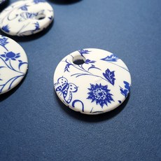 HYYYCREATION 圓點圖案裝飾吊飾 青花瓷風格, 青花瓷, 1個