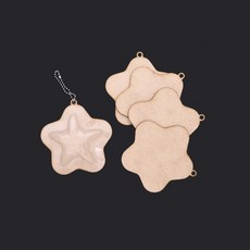 MDF 우드 걸이 반구판 별 cm 소 불가리 목걸이 옷걸이 4K 목걸이 정리용, 10개[낱개수량확인]