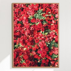 봄 장미꽃 포스터 붉은꽃 성공을부르는 그림 수험생 승진 성공 합격 고3 중3 선물, 1.레터링 붉은 꽃, 종이포스터 단품