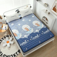 돌침대 토퍼 90x200 벨벳 매트리스 거실용 트렌디, 1cm, 스위트 드림 돌핀