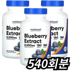 뉴트리코스트 블루베리 추출물 캡슐, 540회분, 1개