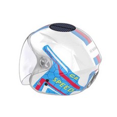 에어컨 헬멧 쿨링 라이더 땀방지 두피 배달대행, 1개, 화이트) 56-62cm 송풍팬 헬멧