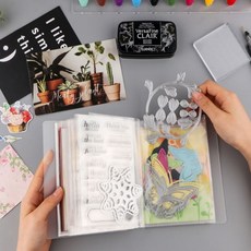 다꾸 사진첩 미니앨범 포토북 스티커 편지 보관 40p 사진앨범, 투명, 1매
