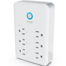 Gosund WIFI智能擴充插座P2臺灣版 九合一多功能壁式插頭 米家APP 小愛音箱, 白色, 15.24cm