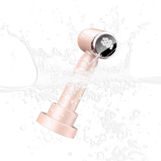 진동 클렌저 세안기 피부 딥 클렌징 피부 마사지 진동클렌저 6가지 헤드 전체방수 USB충전식, 핑크색