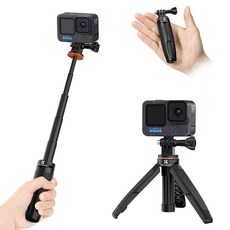 KF Concept 미니 삼각대 GoPro 전용 셀카봉 셀카봉 32cm 컴팩트하고 가벼움 탁상용 안정 5단 자유 신축 2kg 하중을 견디는 액션 카메라 고프로용 vlog 액세서리, 상세페이지 참조, 10개, 상세페이지 참조