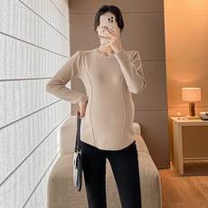 가을 겨울 임산부 니트 스웨터 이너 스판 슬림 상의