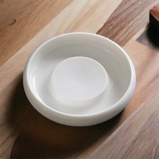 紅芳庭 羊脂玉瓷泡茶壺承 白瓷泡茶盤 功夫茶道專用茶具組 品味生活, 糯玉白瓷色, 1個