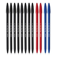 모나미 수성펜 프러스펜 3000 검정8개+빨강2개+파랑2개 세트, 1개, 혼합색상