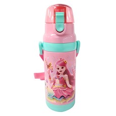 LE BARN Catch!Teenieping可扣式附掛繩按壓水壺, 1瓶, 470ml, Heartsping