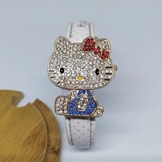 兒童卡通KT手錶女學生翻蓋鑲鑽手錶石英表JIAL3