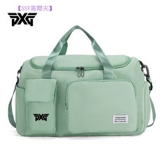 PXG 高爾夫衣物包 大容量防水布料 時尚輕便 耐用 男女通用, 綠色[可斜挎+獨立鞋位],寬50高28厚21(cm), 綠色