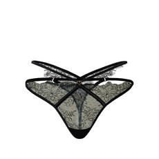 트윈셋 레이스 오버레이 G 스트링 텅 팬티