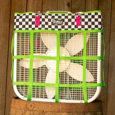 Jeffers Expression Box 말 말 스톨 팬 헛간 트레일러 마구간 쇼 여행용 | 나일론 메시 걸이 오거나이저 표준 50.8 x 50.8cm(20 x 2, 스케이터 카우걸