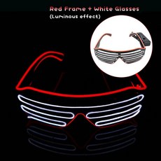 LED 네온 마스크 어두운 마스크에 가면 무도회 할로윈 파티 무서운 소품 코스프레 의상, Glasses-G