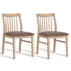 첼로 원목의자 고무나무 식탁 카페 인테리어 체어, 내추럴 브라운, 2개