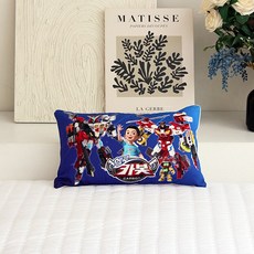코알라컴퍼니 헬로카봇 시즌15 국내생산 모달코튼 베개 30x50cm 친환경 항균 솜포함, 2. 마이티가드(차탄 중앙) 2. 마이티가드(차탄 중앙)