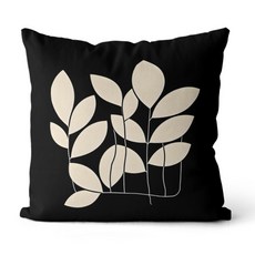 侘寂風沙發靠墊中古風植物飛鳥牀頭靠枕極簡棋盤格客廳沙發代發, 北歐復古09