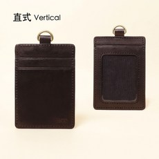 Woodman 經典真皮證件夾 刻字, 1個, 直式-魅力黑,手腕繩, 魅力黑