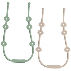 아이벨류 공갈젖꼭지 실리콘 스트랩 홀더, 1개, 세이지&샌드