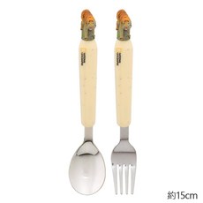 韓國 Lilfant 國家地理兒童學習餐具組，304不鏽鋼學習筷湯匙叉子，輔助筷學習碗杯子飯匙保溫水壺, 1個, 立體湯叉 老虎