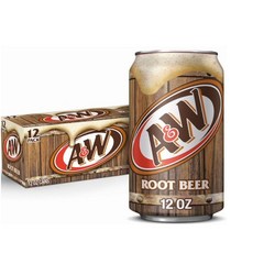 A&W Root beer 미국 소다 에이앤더블유 루트 비어 탄산음료 12oz (355ml) 12캔세트 미국음료, 355ml, 12개