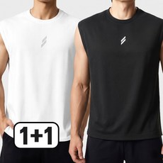 바레노 남자 민소매 헬스 기능성 나시티 짐웨어 2장세트