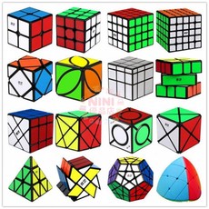 【開發票/統編】二三四五階魔方異形金字塔比賽專用全套裝初學者兒童玩具 順滑轉動 耐用材質 益智 多階選擇 色彩鮮豔 輕便攜帶389990, 初學者六件套【一】,黑色（送底座+教程）, 1個