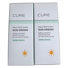 아쿠아 마일드 선크림 UV프로텍션 그린 SPF50 뷰티 선케어 40ml 2개, 1개