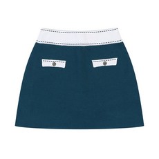 볼빅 어패럴 여성 골프 밀라노 배색 니트 큐롯 VLCUN801_TU 2512324