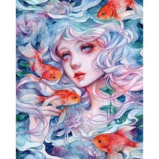 CHENISTORY DIY 수공예 페인팅 숫자 페인트 키트 따뜻한 소녀 색칠 캔버스 페인팅 성인용 수제 선물 신제품 220116, 9913945, 40x50cm ready frame, 9913945