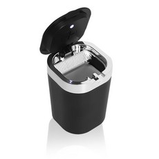 차량 고급 세라믹 담배냄새 밀폐 재떨이 차량쓰레기통 뚜껑ok 차량담배 차냄새 트럭, 1개, 블랙