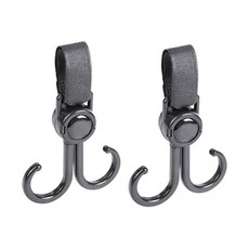 지갑에 대 한 2Pcs 유모차 후크 유모차 후크 클립 스토리지 후크 유모차 걸이, 검은색, 2개