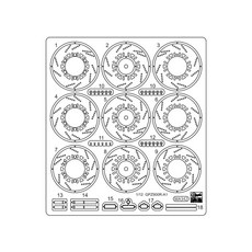 하세가와 112 가와사키 GPZ900R (A1) 1984 에칭 부품 플라스틱 모델 부품 21778